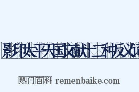 影印太平天国文献十二种反义词是什么意思的图片